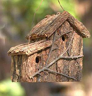 Bark Bird Houses