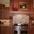 log-home-dark-cabinets
