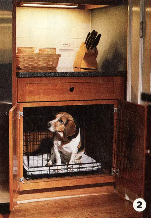 fun decorating ideas for you and your dog in your new log home dog crate 486x702