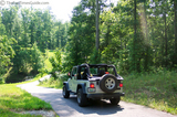 Property shopping from the front seat of our Jeep!
