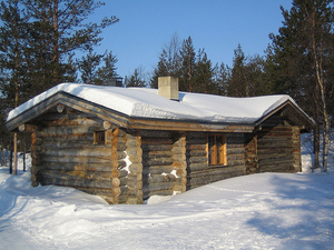 A log cabin in snow by ezioman.jpg