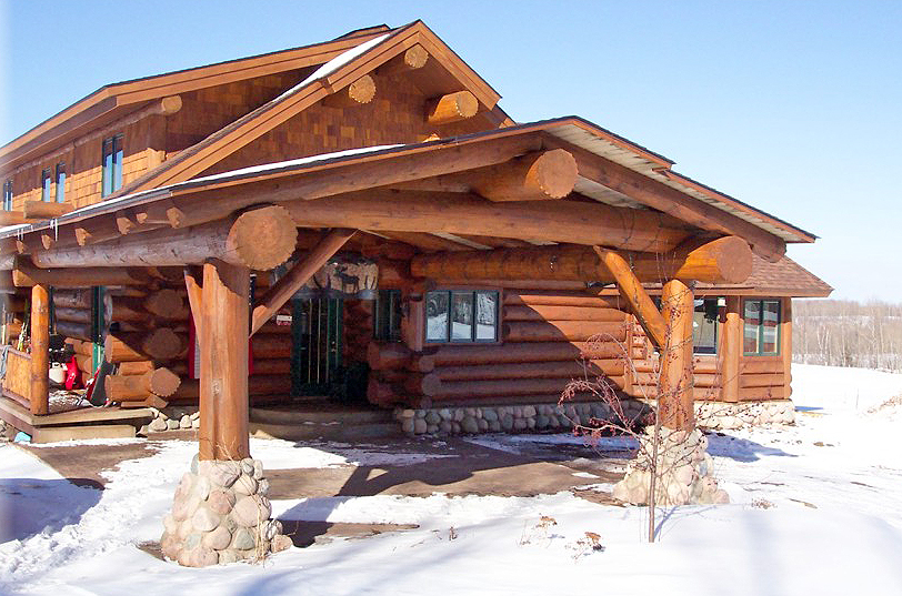 Log Home With Carport Designs