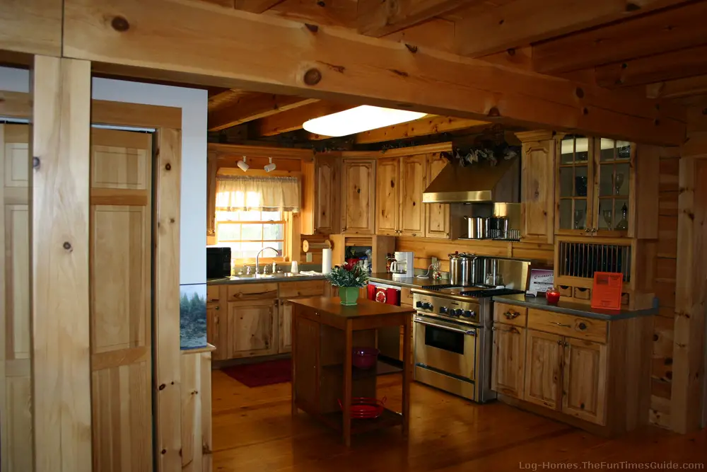 Log Home Kitchen Cabinets