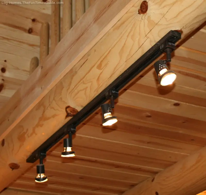 Track lighting that works well in a log cabin home. Purchased from  | 800 x 756 · 427 kB · jpeg | 800 x 756 · 427 kB · jpeg