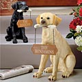 A personalized Yellow Labrador dog welcome statue. yellow-labrador-dog-welcome-statue.jpg
