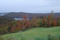 The view from our property at Swan Ridge Lake Resort in the Fall.