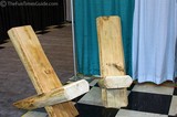 A set of really cool log chairs that we saw at the Log Home Show!