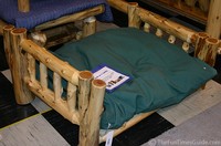 A log dog bed.