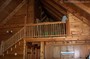 The interior of a log home for sale in Leiper's Fork, TN.