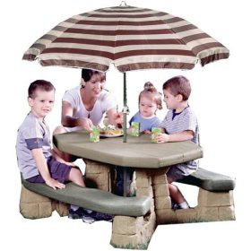 little tikes picnic table with umbrella