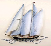 Schooner sailboat wall art.