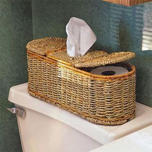 wicker basket toilet roll holder