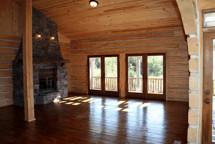 Pictures Of Rustic Columns Poles Inside Log Homes Some